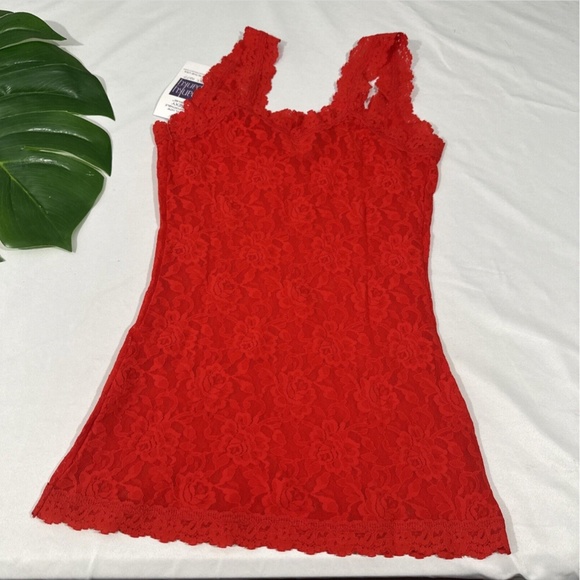 NWT $52 Hanky Panky [ XS ] 1390L Signature Sheer Lace Lingerie Camisole Red - Picture 10 of 14